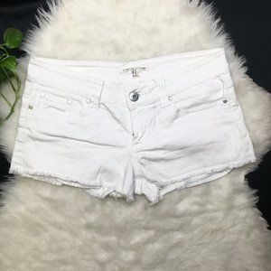 Forever21 White Denim Shorts